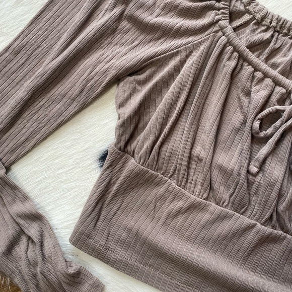 Madewell Ribbed Square-Neck Long-Sleeve Top - Picture 9 of 10